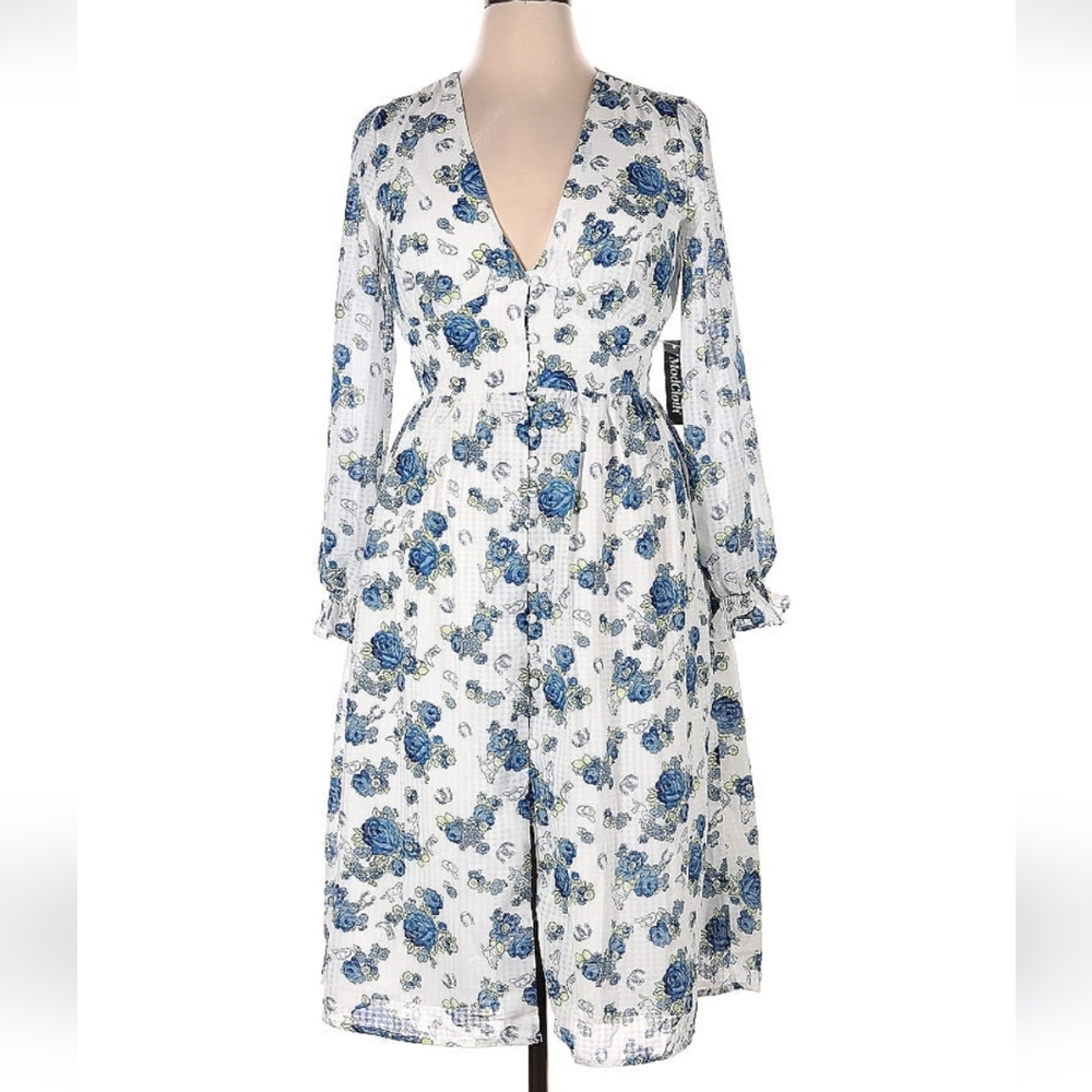 LAST CHANCE Floral Horse Button-Down Dress Modcloth Xl